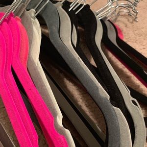 45 cloth hangers various colors